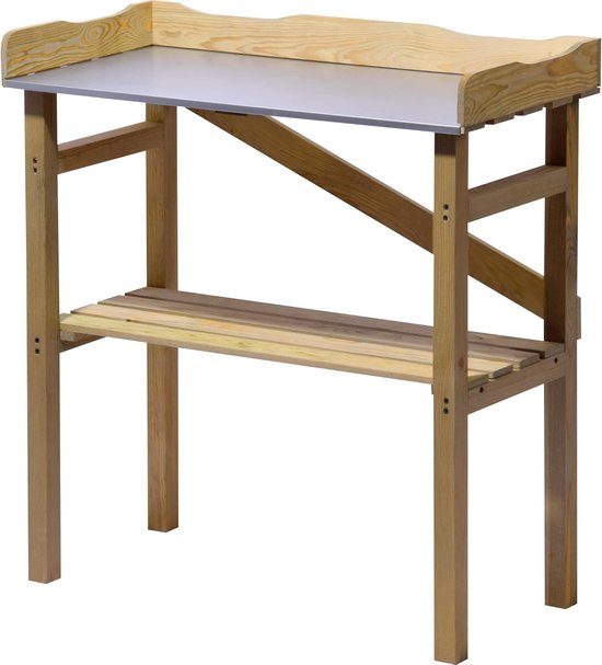 Platentafel Tuin - Werktafel Potten - Verpotten Planten - Gegalvaniseerd Werkblad - 78...