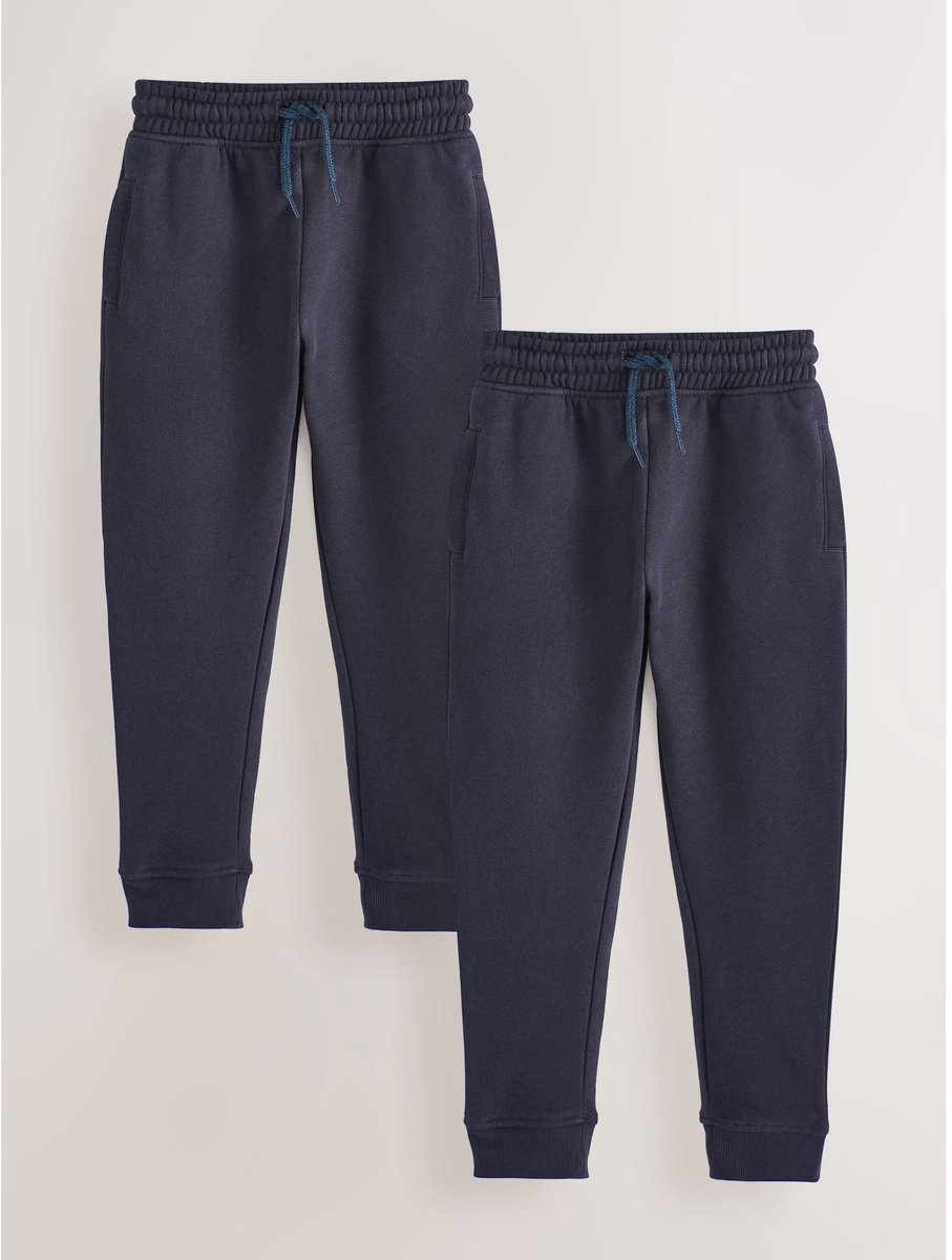 Next - Jongens - Set van 2 slim-fit joggingbroeken - Blauw