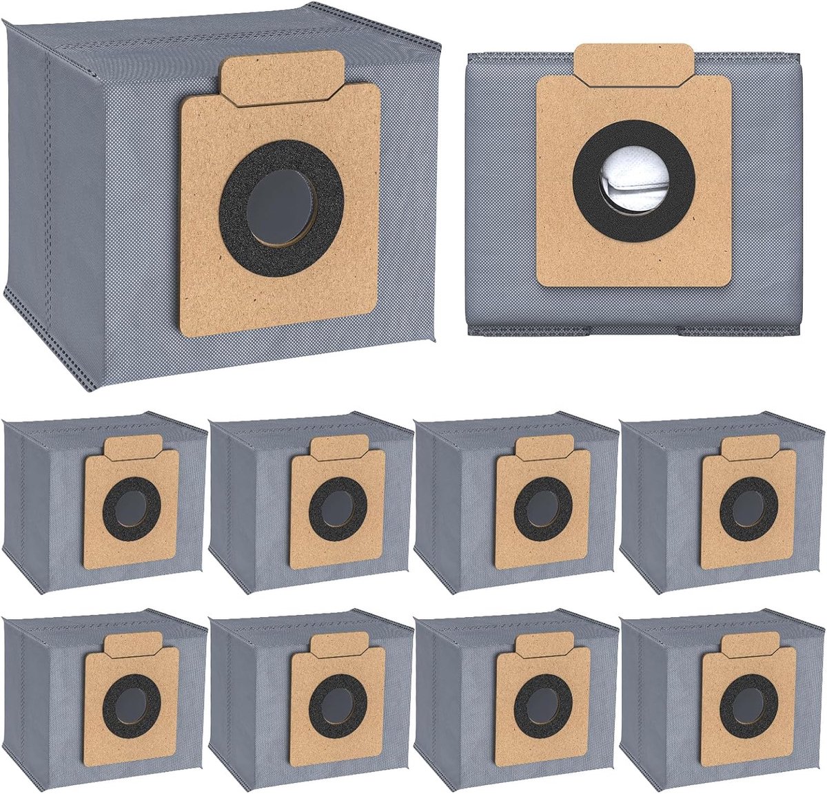 10-Stuks Stofzuigerzakken Geschikt voor Eufy Clean X8 Pro / X10 Pro Omni - Met Actief Koolstoffilter - Anti-Geur - Anti-Allergie - Reservezakken voor Self-Empty Station