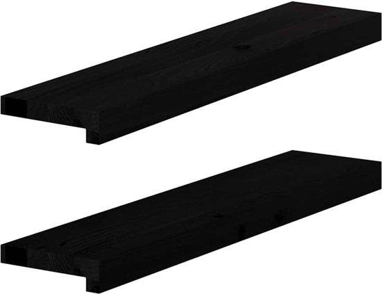 vidaXL Rebords de fenêtre - Bois de chêne Massief - 70 x 15 x 2 cm - 2 pièces Appuis de fenêtre - Rebords de fenêtre - Plaque de fenêtre - Appuis de fenêtre en Chêne