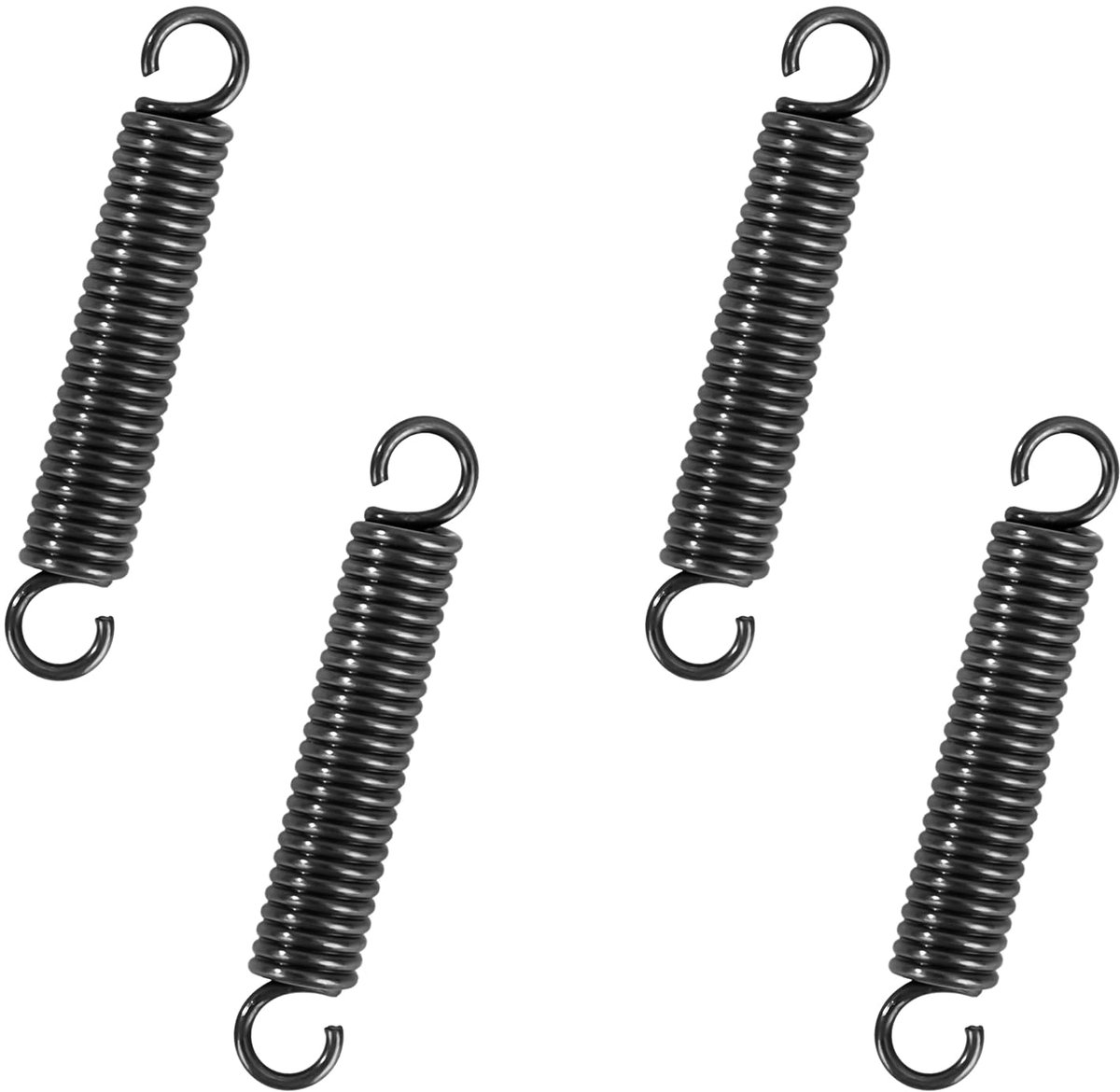 Verlengveren Met Haken - Trekveren Set - Reparatie En Onderhoud - Hoogwaardig Pianodraad - 35 Mm Lengte - Zwart