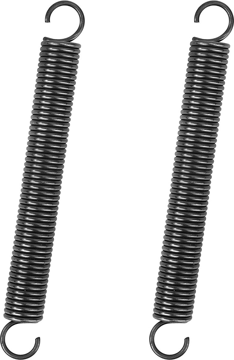 Verlengveren Met Haken - Trekveren Set - Spanning Vergroten - Hoge Veerkracht 15.3kg - 175mm Lengte - Zwart