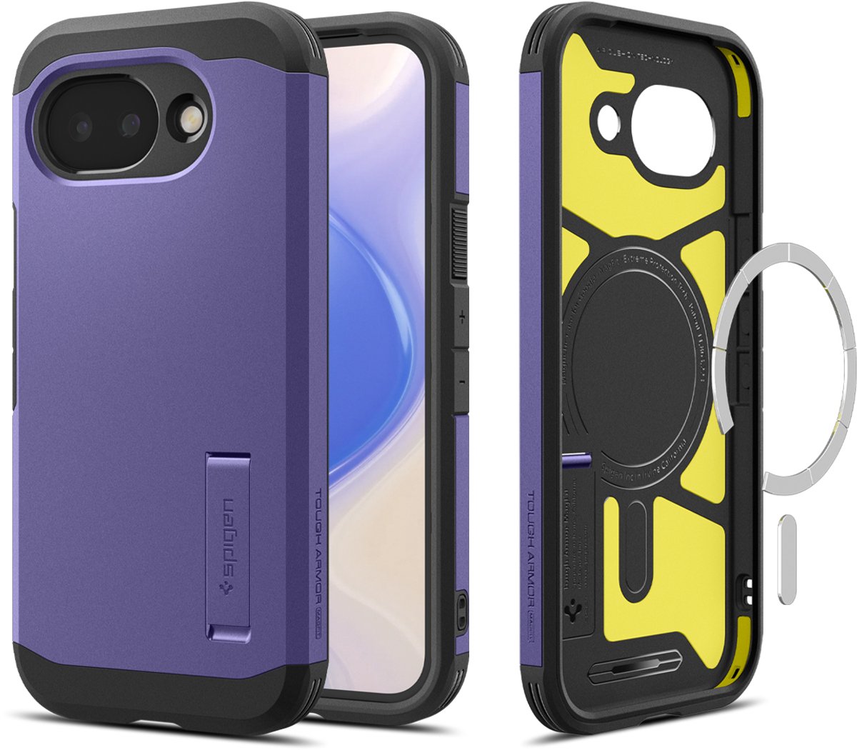 Spigen Tough Armor Backcover geschikt voor MagSafe voor de Google Pixel 10a - Ash Violet