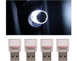 Auto Sfeerlicht Set - Mini Interieur Verlichting - Sfeervolle Rit - Gratis Installatie USB - Compact Formaat - Wit