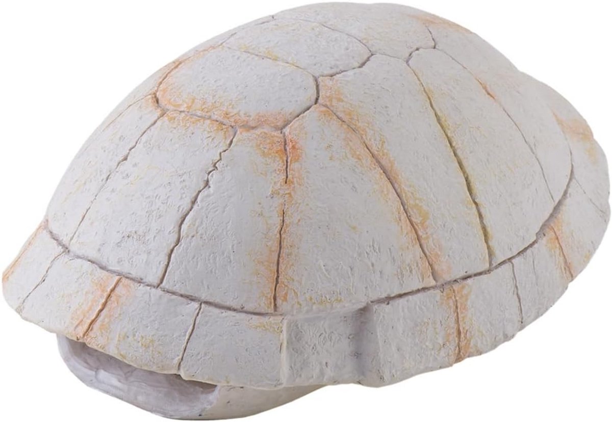 Schildpad Skelet - Decoratieve Schuilplaats - Terrarium Inrichting - Realistisch Fossiel Design - 15 x 12 x 9 cm - Bruin