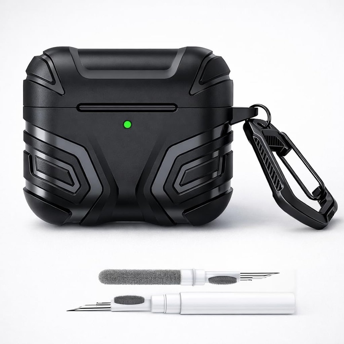 Beschermhoes Oordopjes - Hoesje Case - Dagelijks Gebruik - Veiligheidsvergrendeling - 5.6 x 5.6 cm - Groen
