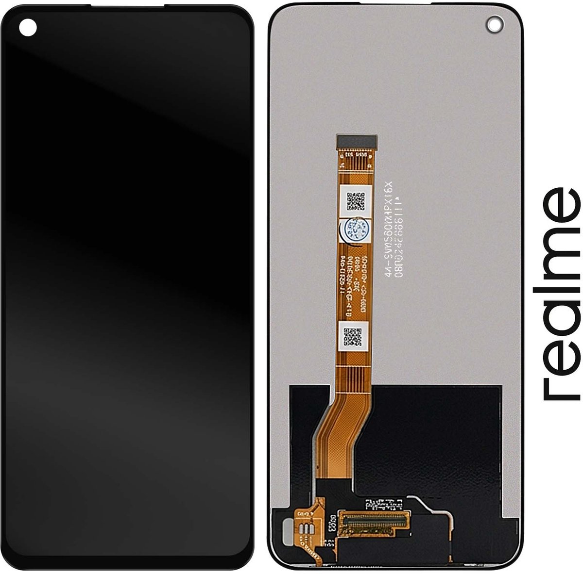 Realme, LCD-scherm voor Realme 9i 5G met origineel aanraakglas, Zwart