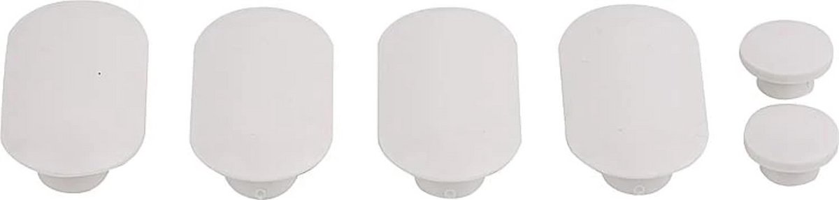 Dekselbuffer - Stoelonderdeel - Toilet Reparatie - Duurzaam Polyester - Grijs