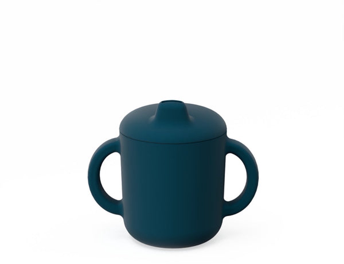EKOBO Baby Tuitbeker met Handvatten – Siliconen – BPA Vrij – Bambino – Blauw