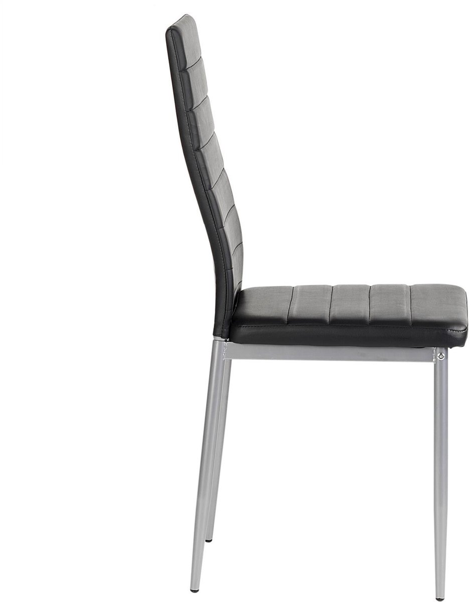 Eetkamerstoel NATHALIE zwart Set van 4 stoelen