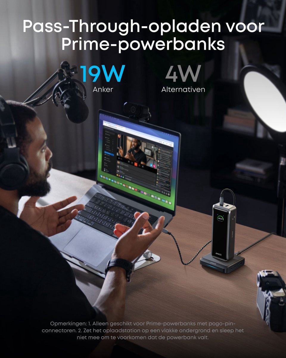 Anker Prime Power Bank Black Myth: Wukong Edition, 20,100mAh 3-Port Portable Charger with 220W, Two-Way Power, TSA-Approved, App Control + Anker-oplaadstation +Anker-oplaadstation, maximaal 150 W snelladen met 3 poorten voor Anker Prime-powerbank — cadeau in Elektronica - foto 8