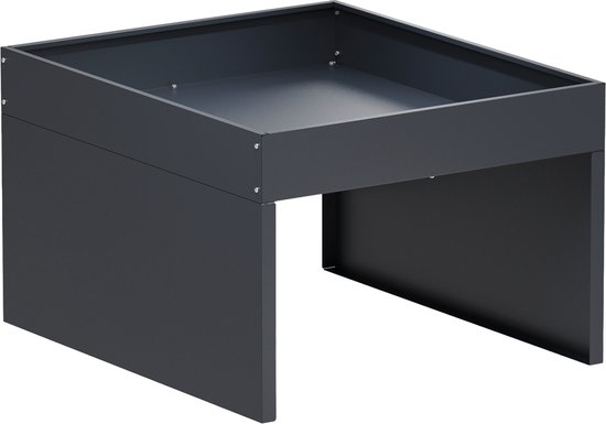 Sillar Garage voor robotmaaier - Robotmaaiergarage - Gegalvaniseerd Staal - Bloempotvormig Dak - Weer- en UV-bestendig - 70 × 60 × 42.2 cm - Antraciet — afbeelding 2