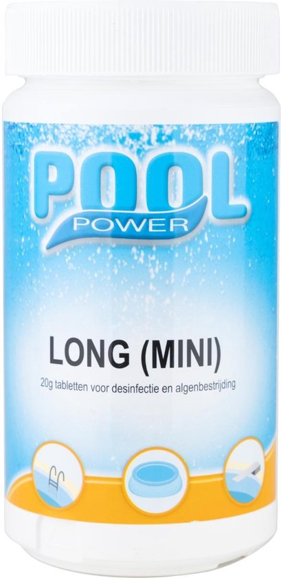 Pool Power Mini Flacon Desinfectie- en Anti-algmiddel voor Zwembaden - 1 kg (Chloor tabletten 90% actief chloor)