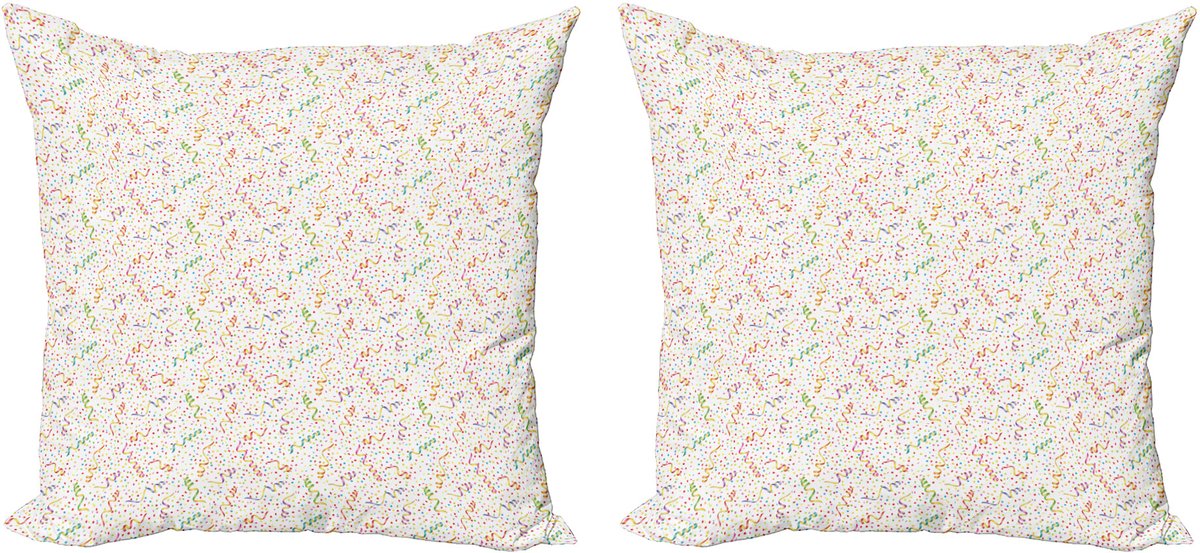 ABAKUHAUS Verjaardag Decoratieve Kussenhoes 2-pack, Leuke Gelegenhed 40x40 cm, meerkleurig
