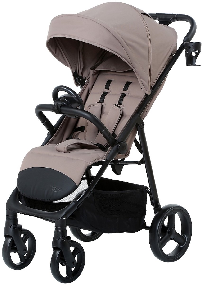 Titaniumbaby Buggy SOLID Elite XL Taupe incl Speelstuurtje en Regenhoes