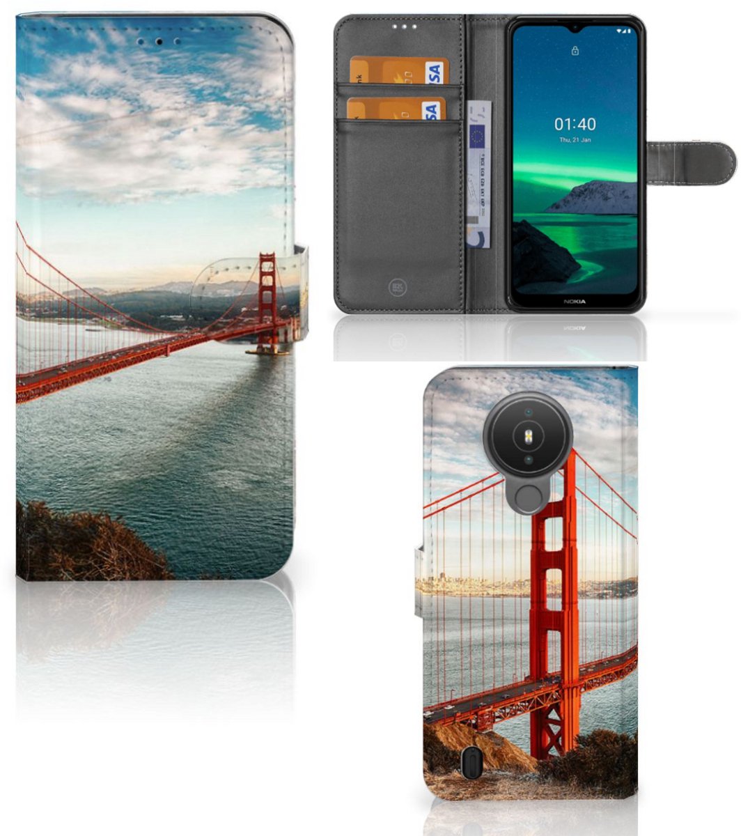 Nokia 1.4 Flip Cover Golden Gate Bridge