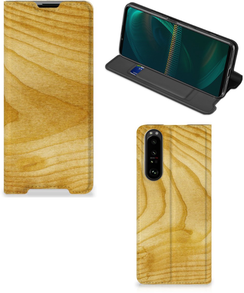 Sony Xperia 5 III Book Wallet Case Licht Hout