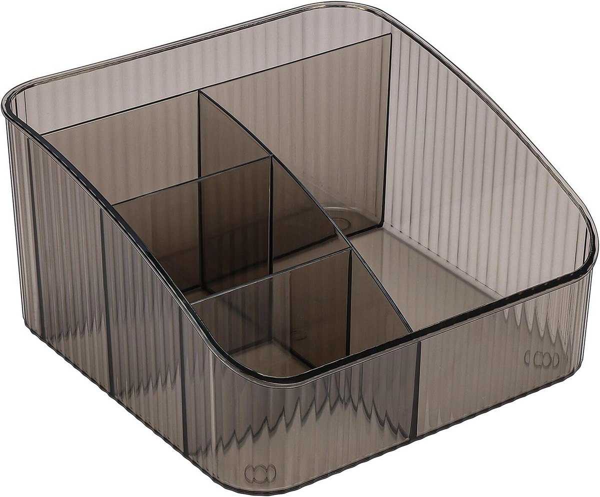 Makeup Organizer - 5-Vaks Cosmetic Organizer voor Desk, Badkamer, en Kledingkast - Grijs