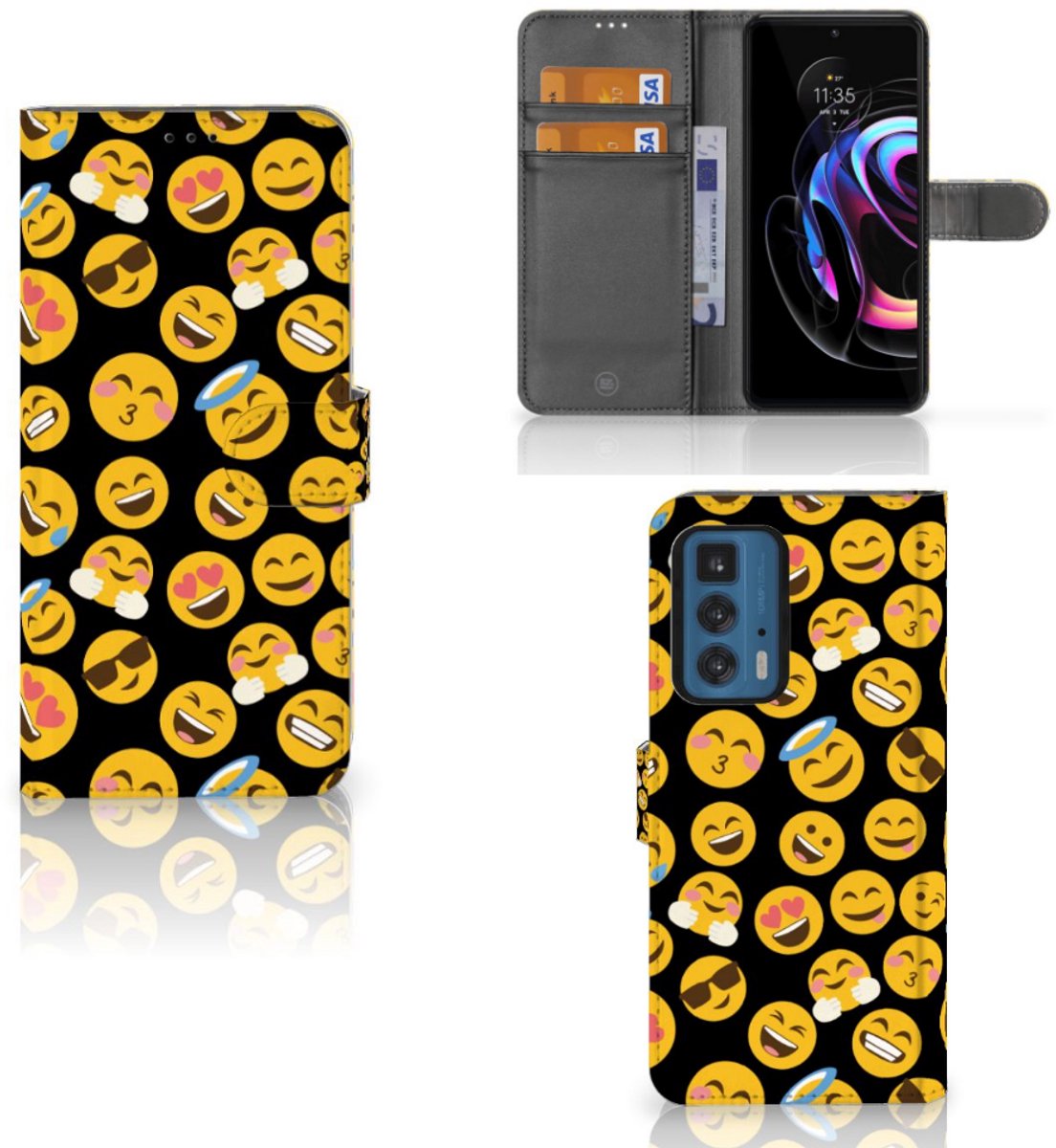 Motorola Edge 20 Pro Telefoon Hoesje Emoji