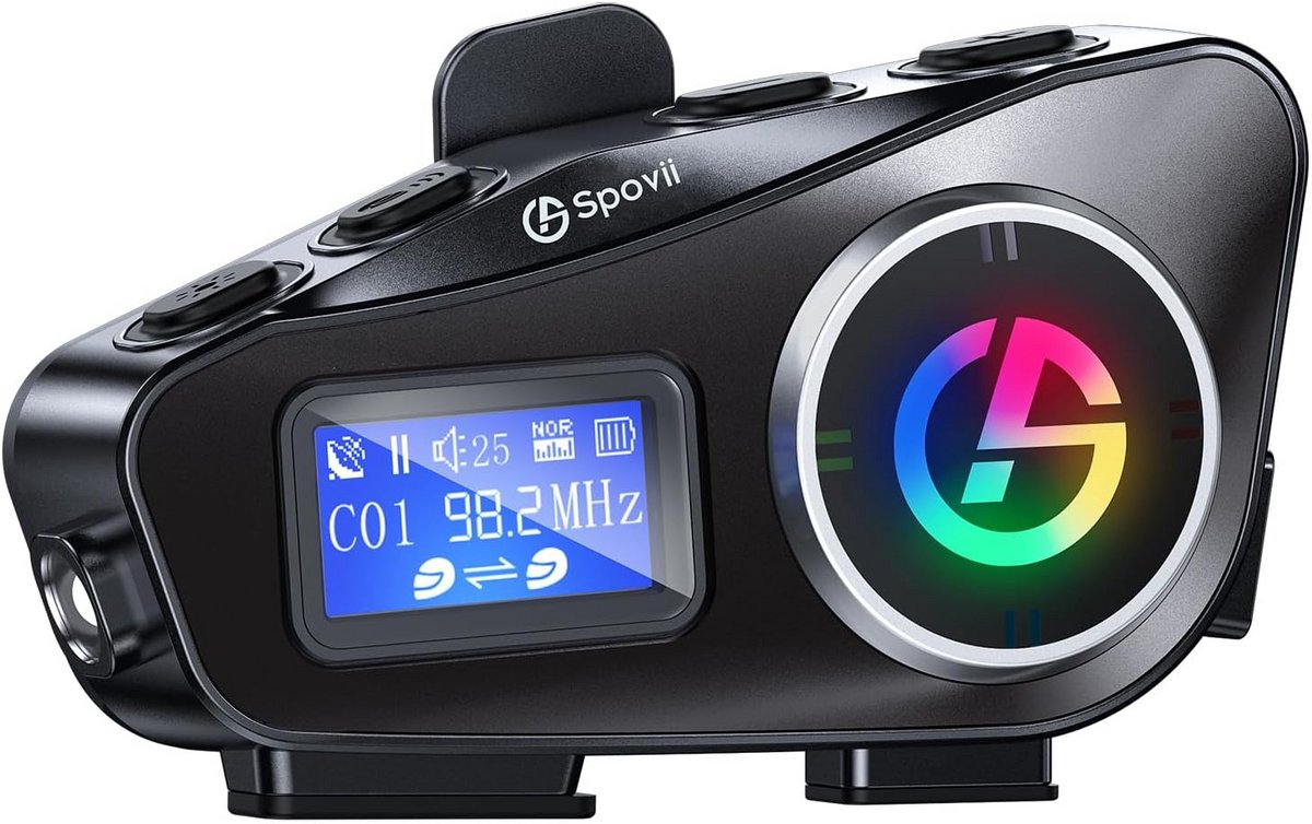 Bluetooth-intercom voor motorhelm met muziek delen en FM-radio