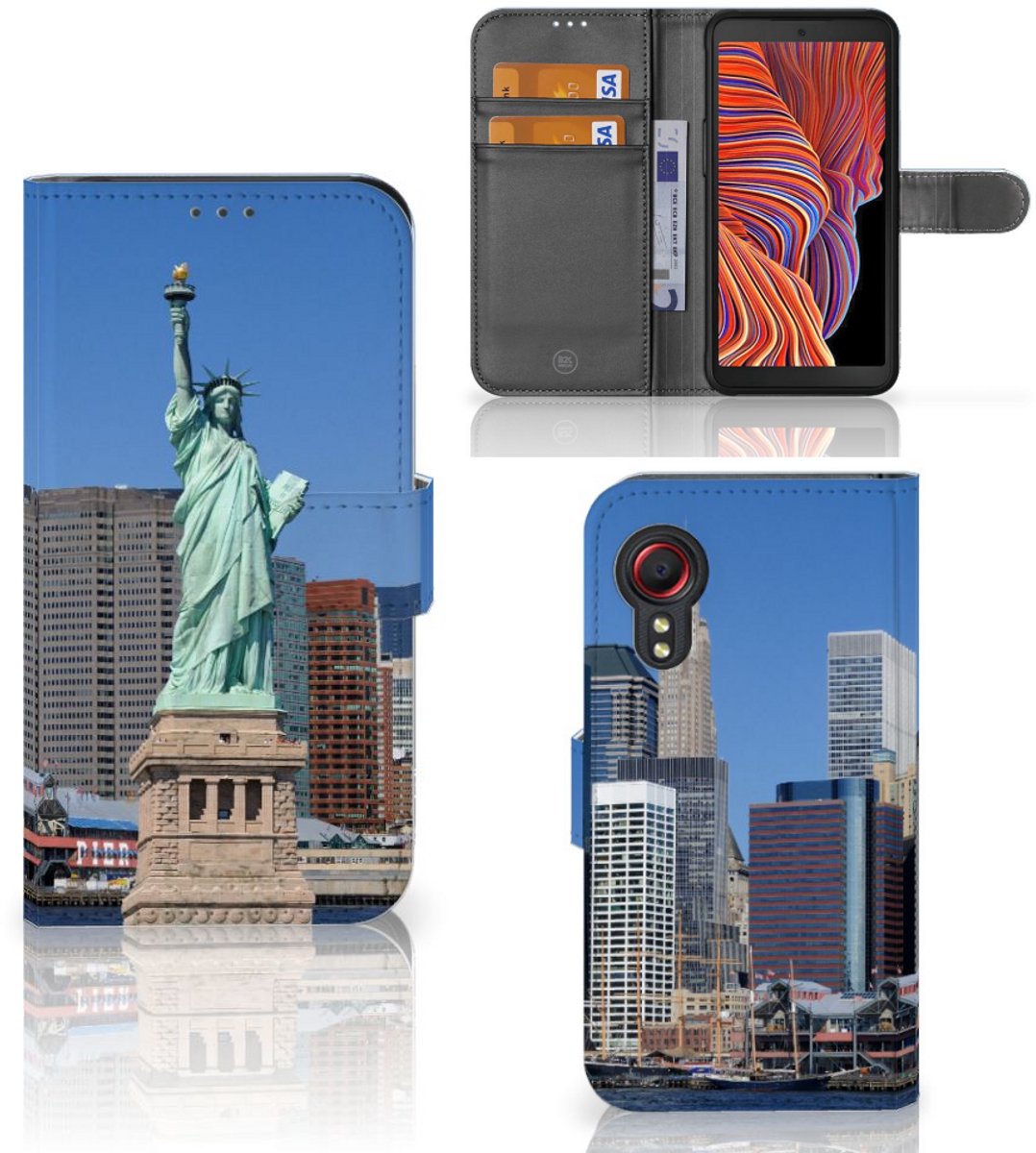 Boekhoesje voor Samsung Galaxy Xcover 5 Flip Cover Vrijheidsbeeld