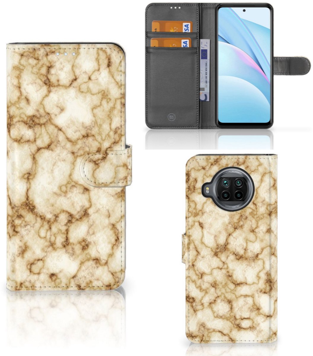 Xiaomi Mi 10T Lite Bookcase Marmer Goud