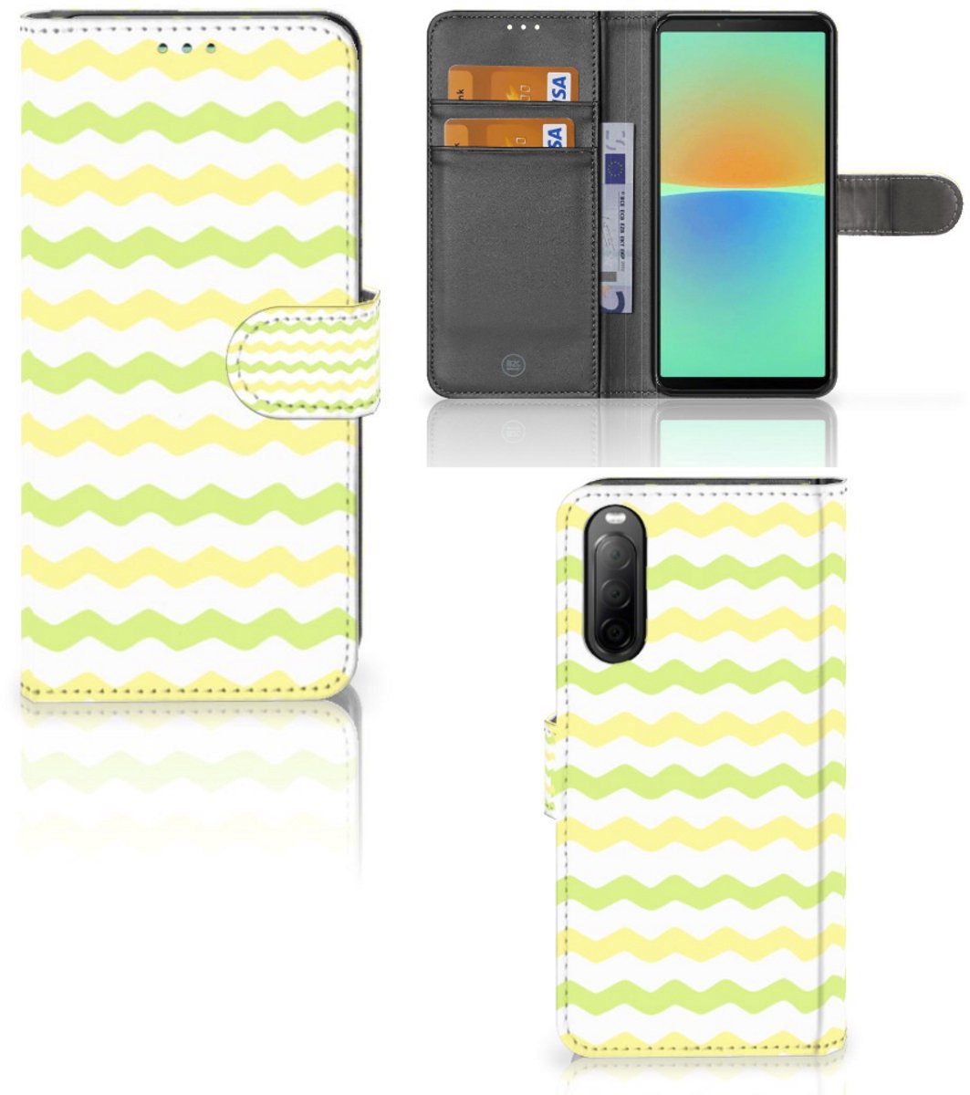 Sony Xperia 10 IV Telefoon Hoesje Waves Yellow
