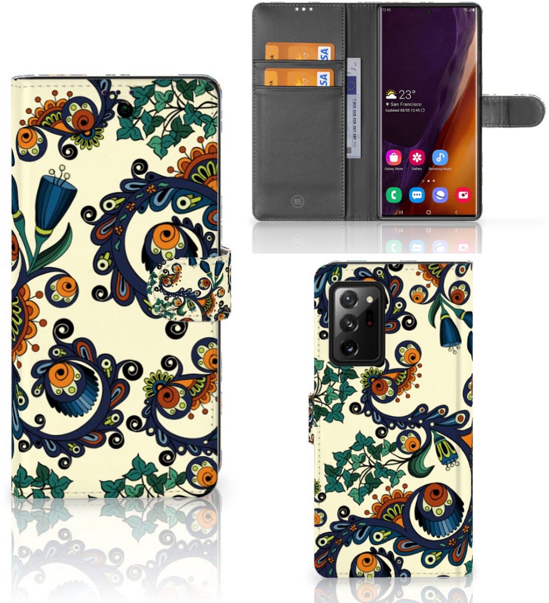 Wallet Case Samsung Galaxy Note20 Ultra Barok Flower