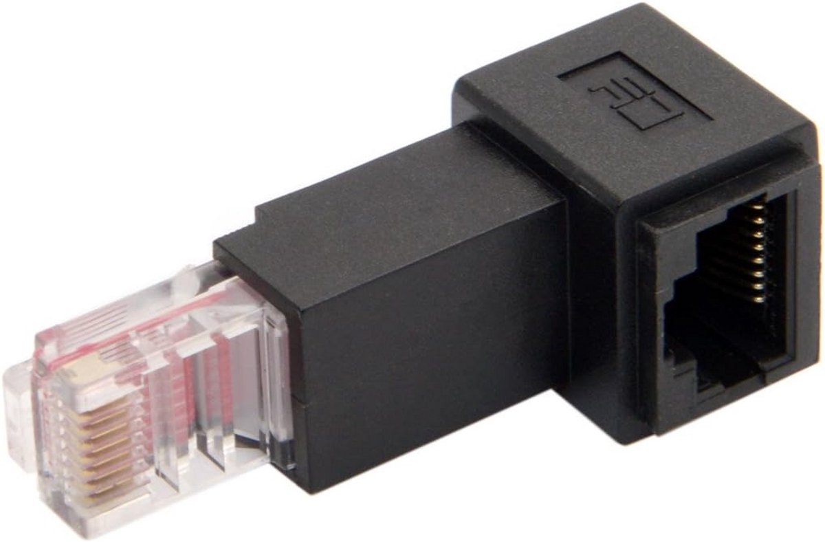 CAT6 Ethernet LAN Netwerkuitbreidingsadapter 90 Graden