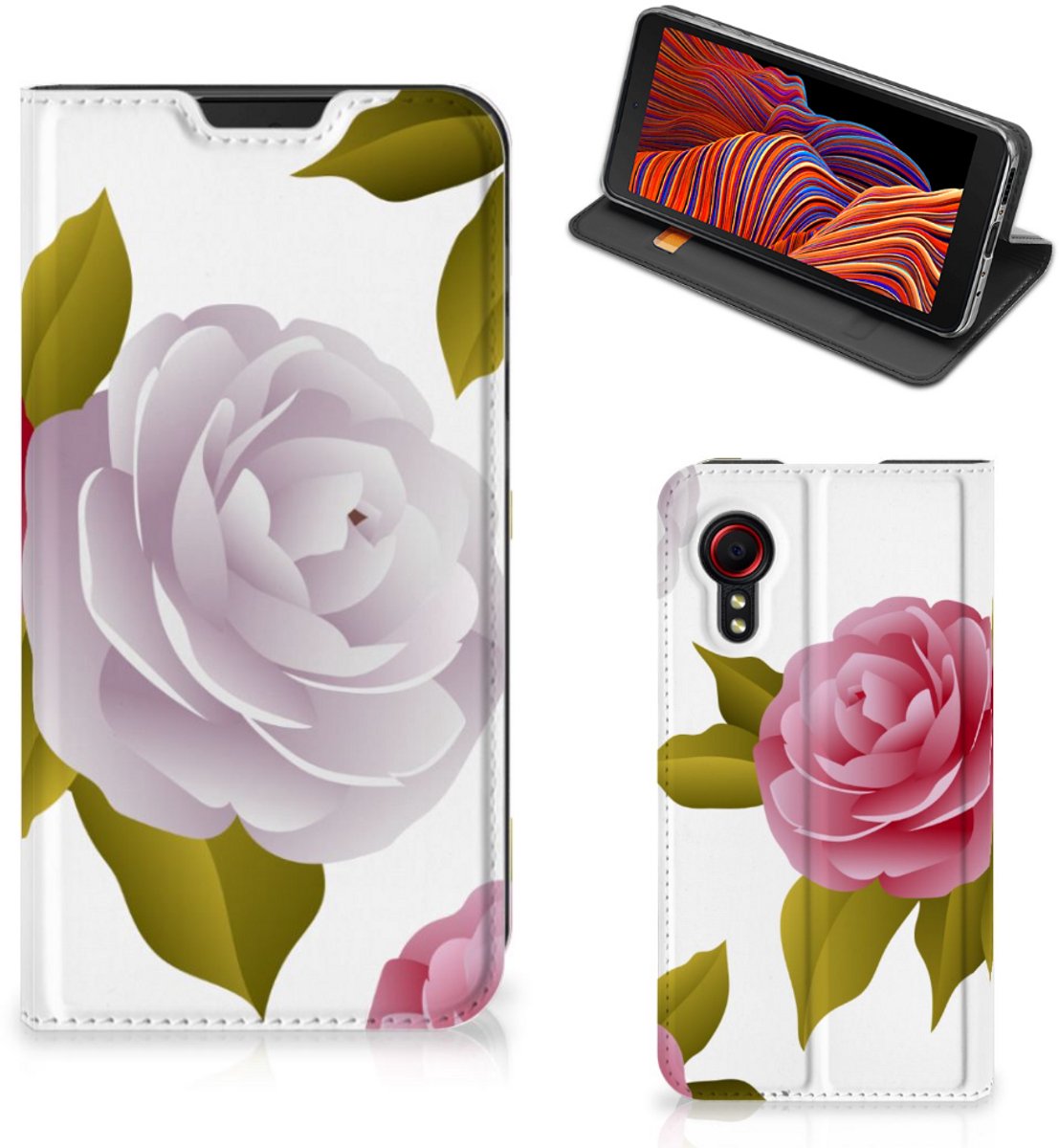 Samsung Galaxy Xcover 5 Smart Cover Roses