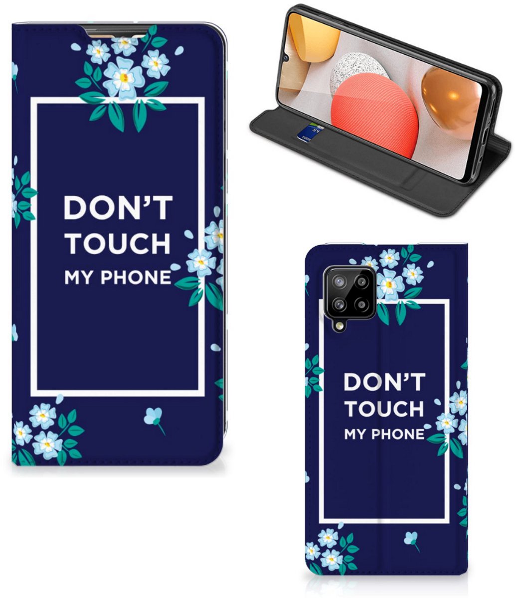 Samsung Galaxy A42 Design Case Flowers Blue DTMP