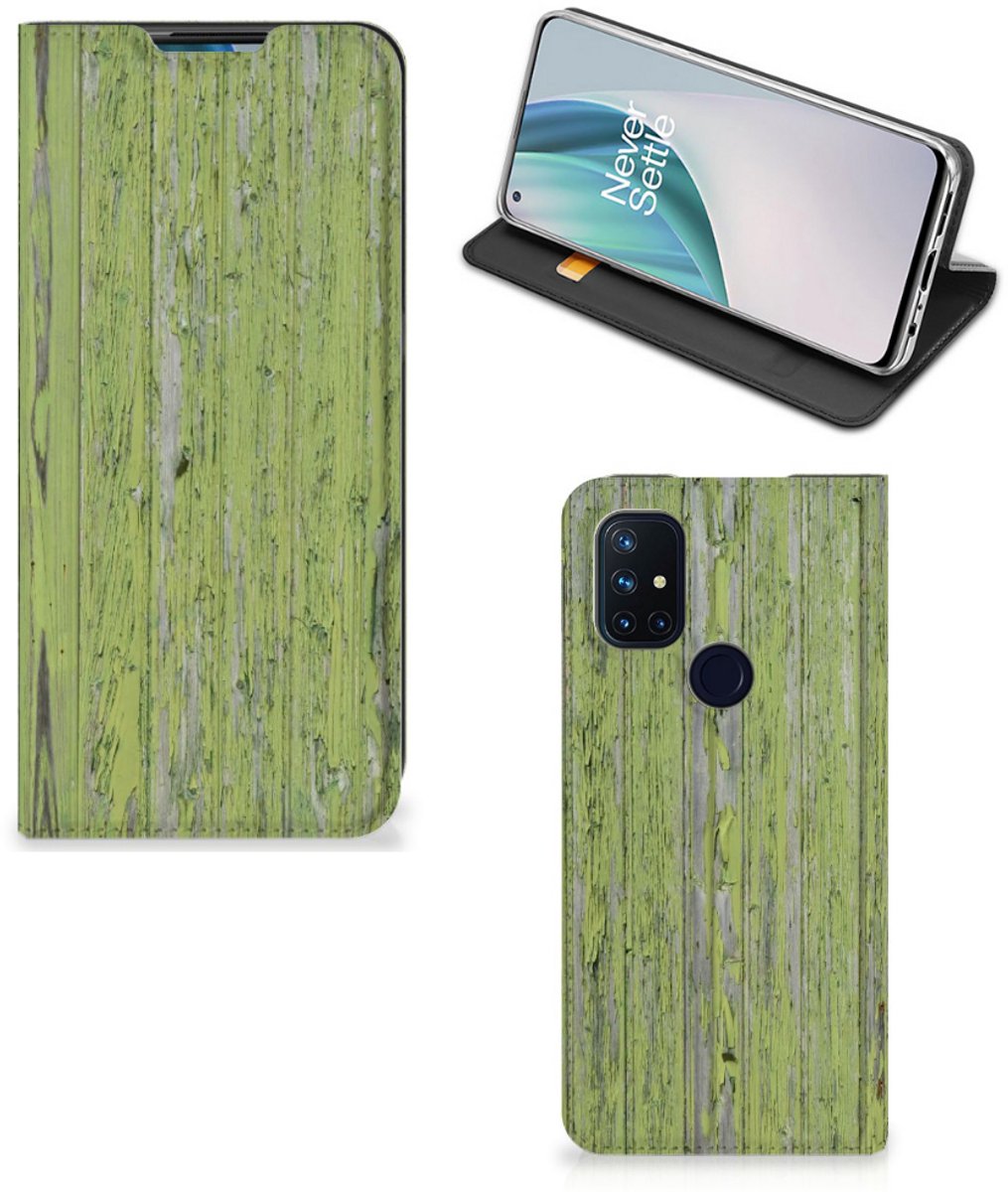 OnePlus Nord N10 5G Book Wallet Case Green Wood