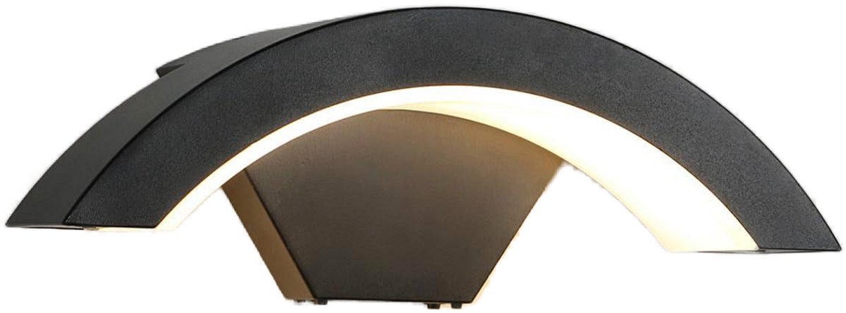 Buiten wandlamp 24W LED - warm wit 3000K - zwart - up & down - waterdicht