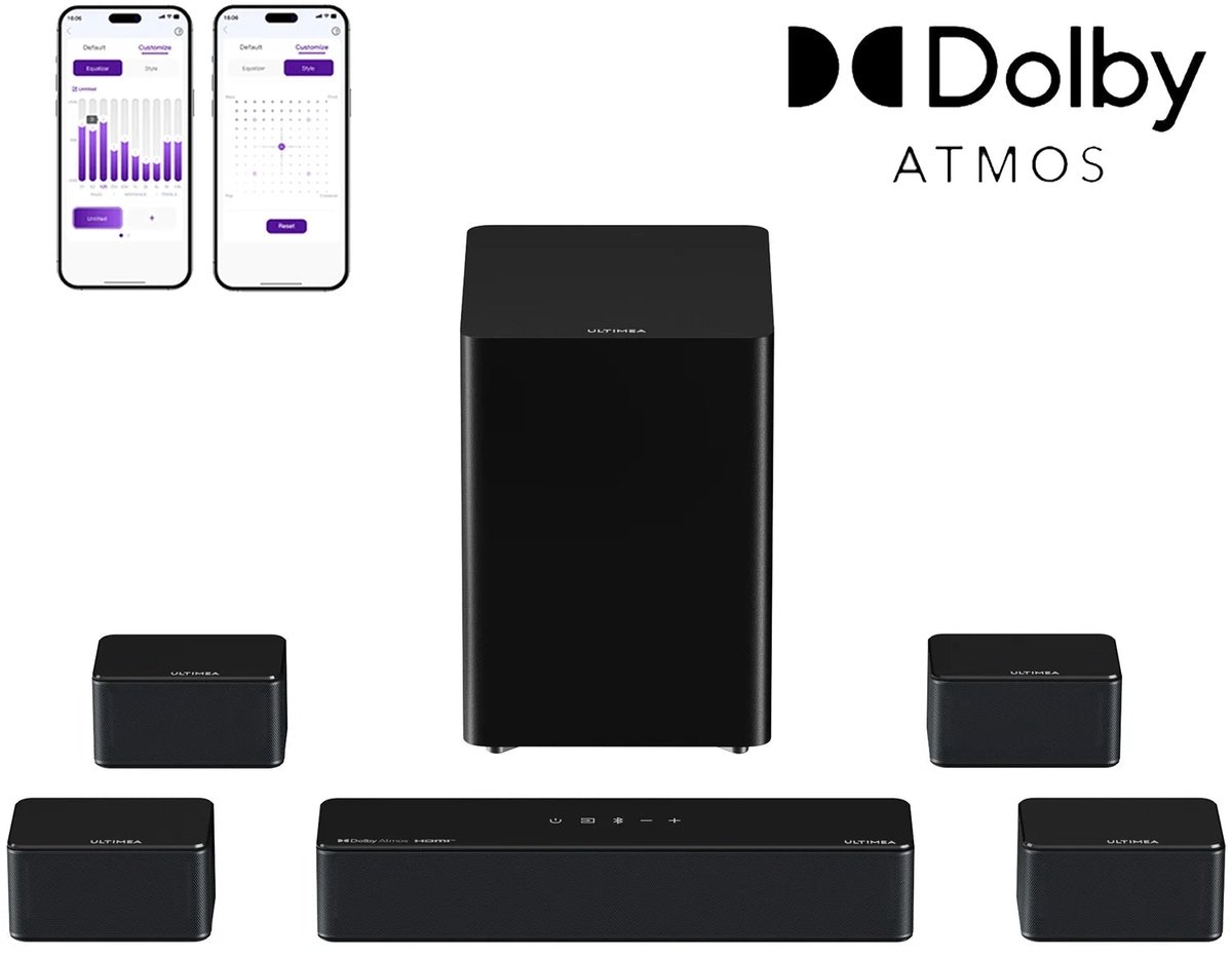 Corvance Soundbar 7.1 Dolby Atmos met Draadloze Subwoofer 500W - afbeelding 2