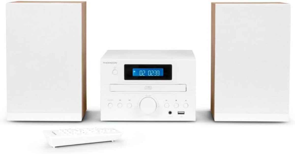 Bluetooth FM-radio met CD en MP3 afspeelmogelijkheden - Wit