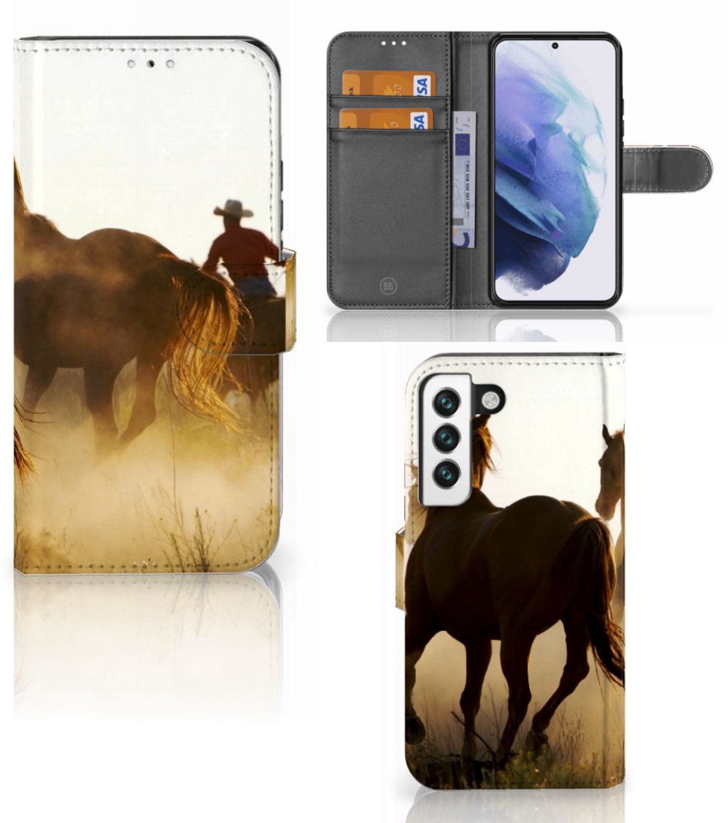 Samsung Galaxy S22 Telefoonhoesje met Pasjes Design Cowboy