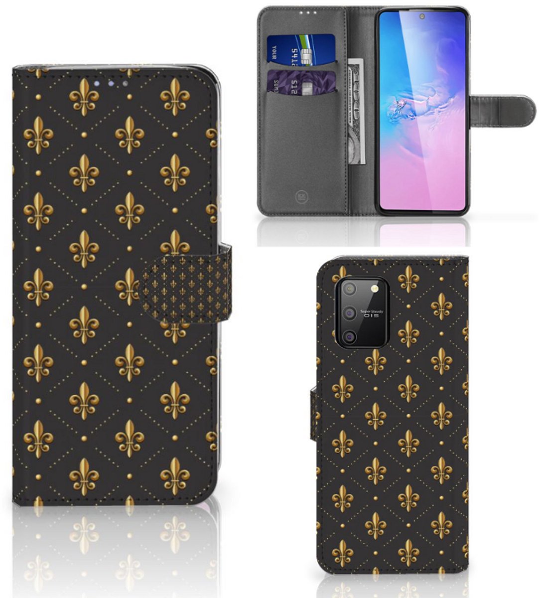 Book Case voor Samsung S10 Lite Telefoon Hoesje Franse Lelie