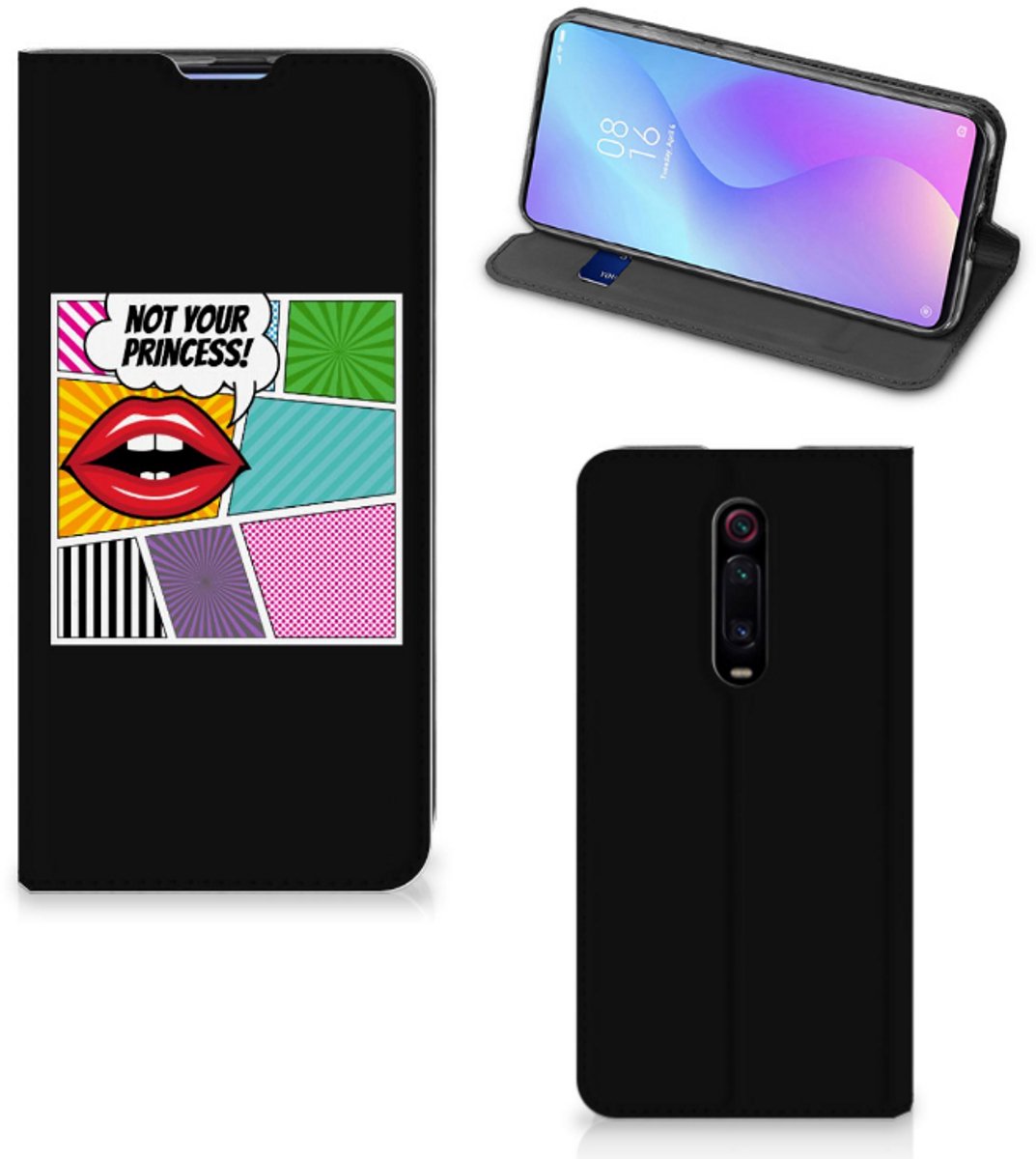 Standcase Hoesje voor Xiaomi Redmi K20 Pro Hippe Standcase Popart Princess