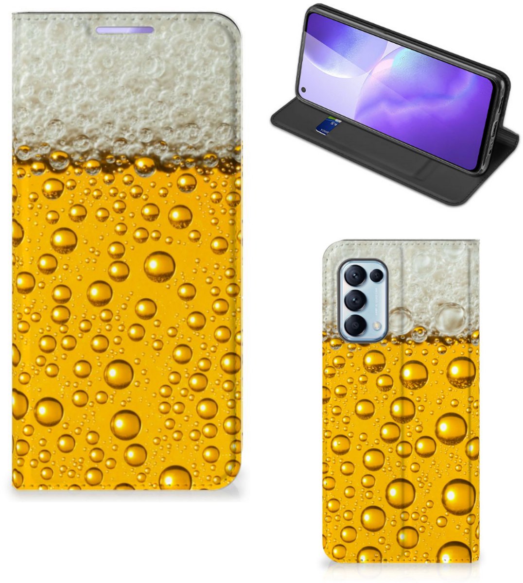 OPPO Find X3 Lite Flip Style Cover Bier