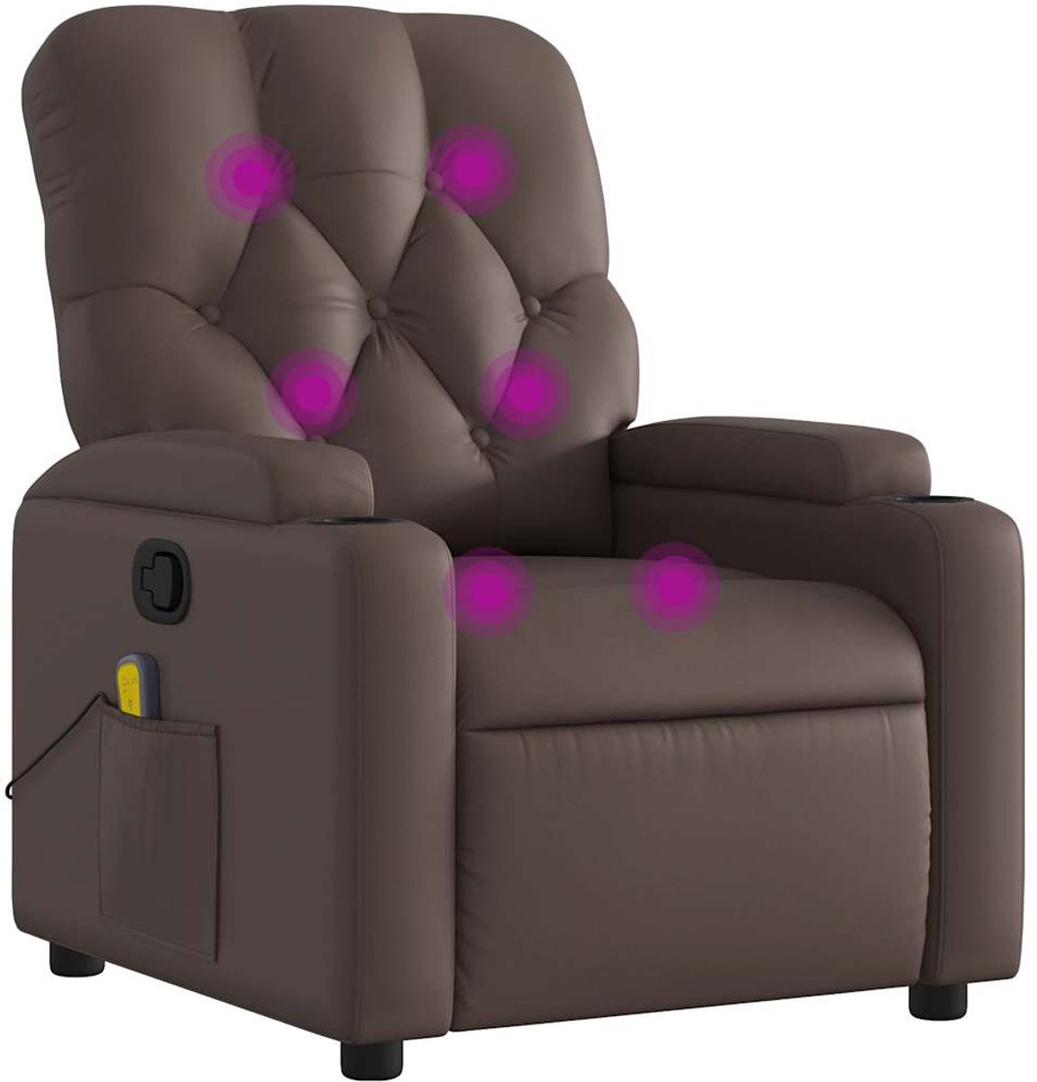 vidaXL Massagestoel - verstelbaar - kunstleer - bruin