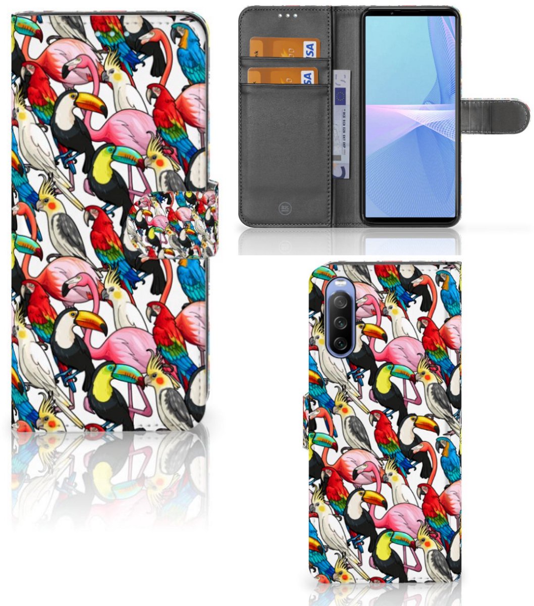 Sony Xperia 10 III Telefoonhoesje met Pasjes Birds