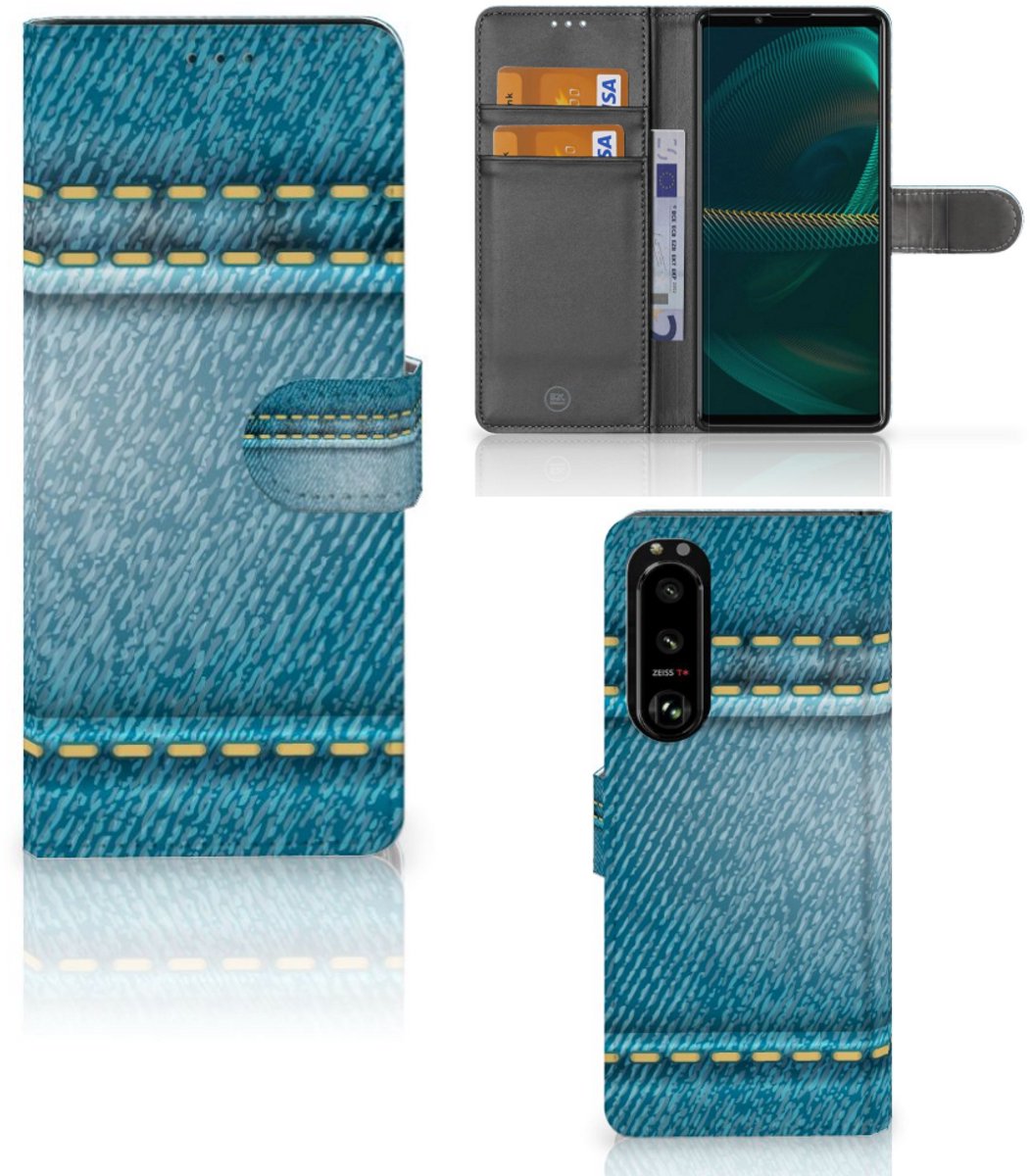 Sony Xperia 5III Wallet Case met Pasjes Jeans