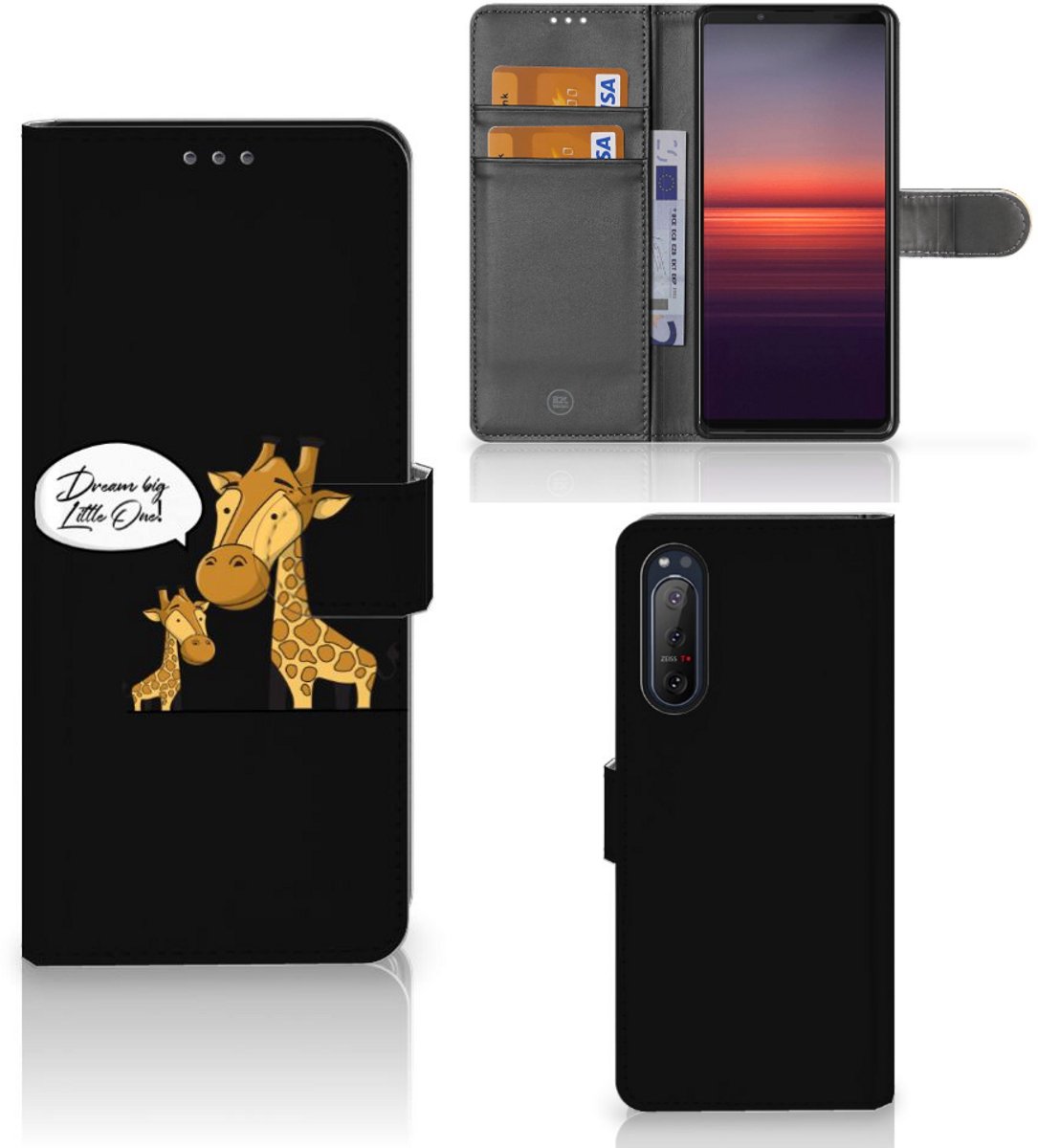 Sony Xperia 5II Leuk Hoesje Giraffe