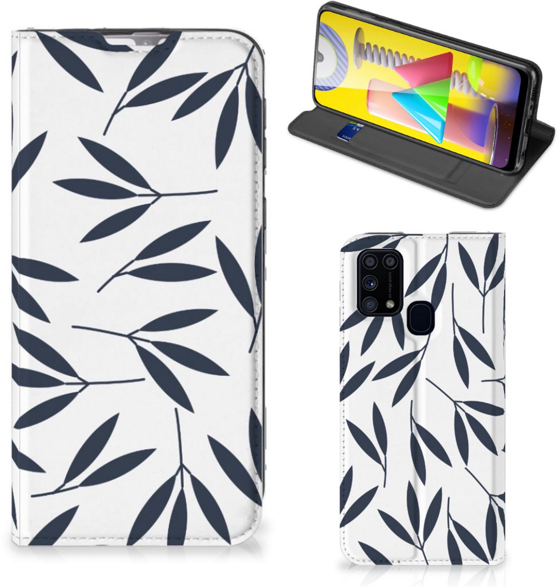 Samsung Galaxy M31 Smart Cover Leaves Blue