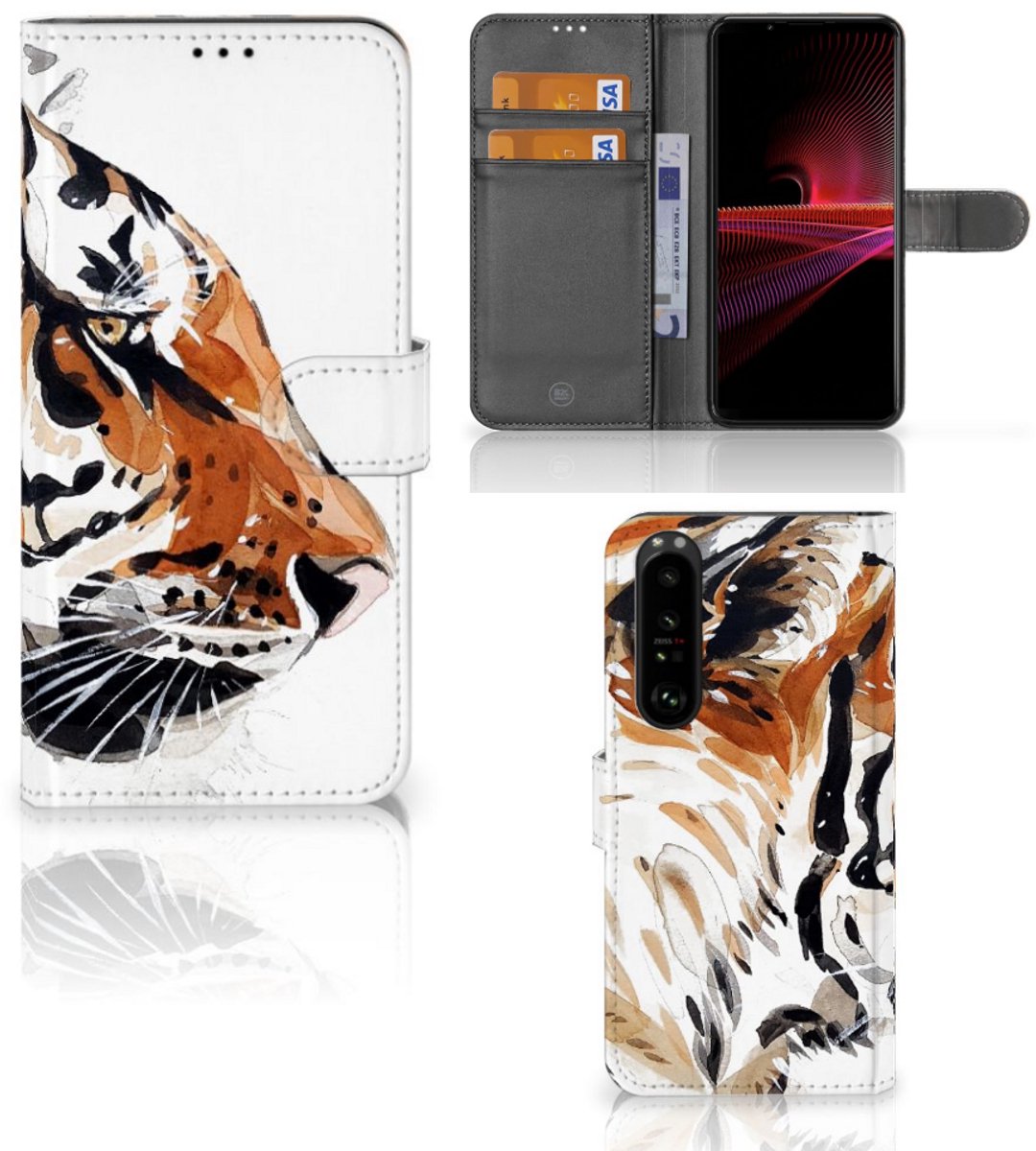 Hoesje Sony Xperia 1 III Watercolor Tiger