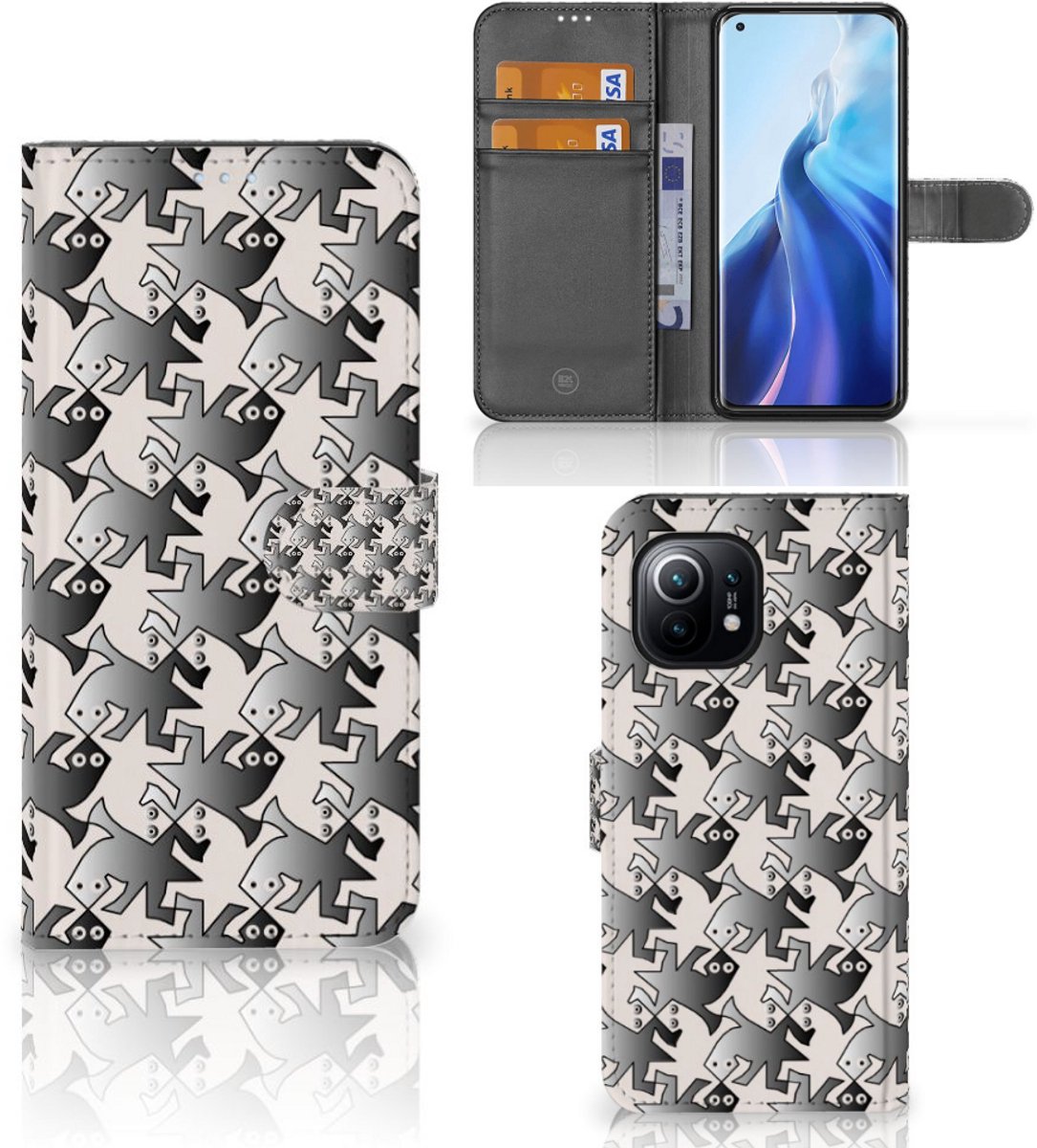 Xiaomi Mi 11 Telefoonhoesje met Pasjes Salamander Grey