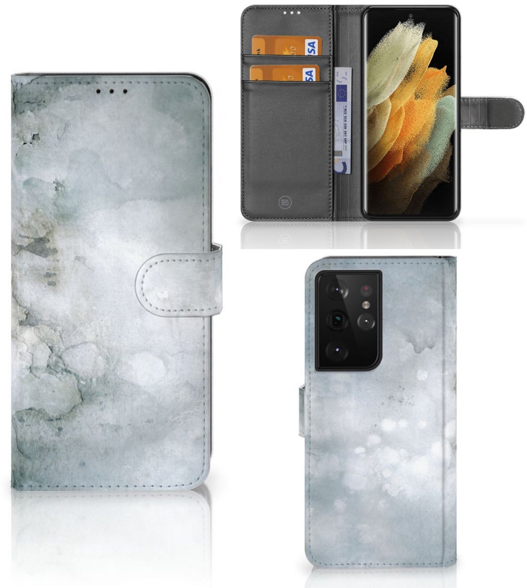 Hoesje Samsung Galaxy S21 Ultra Painting Grey