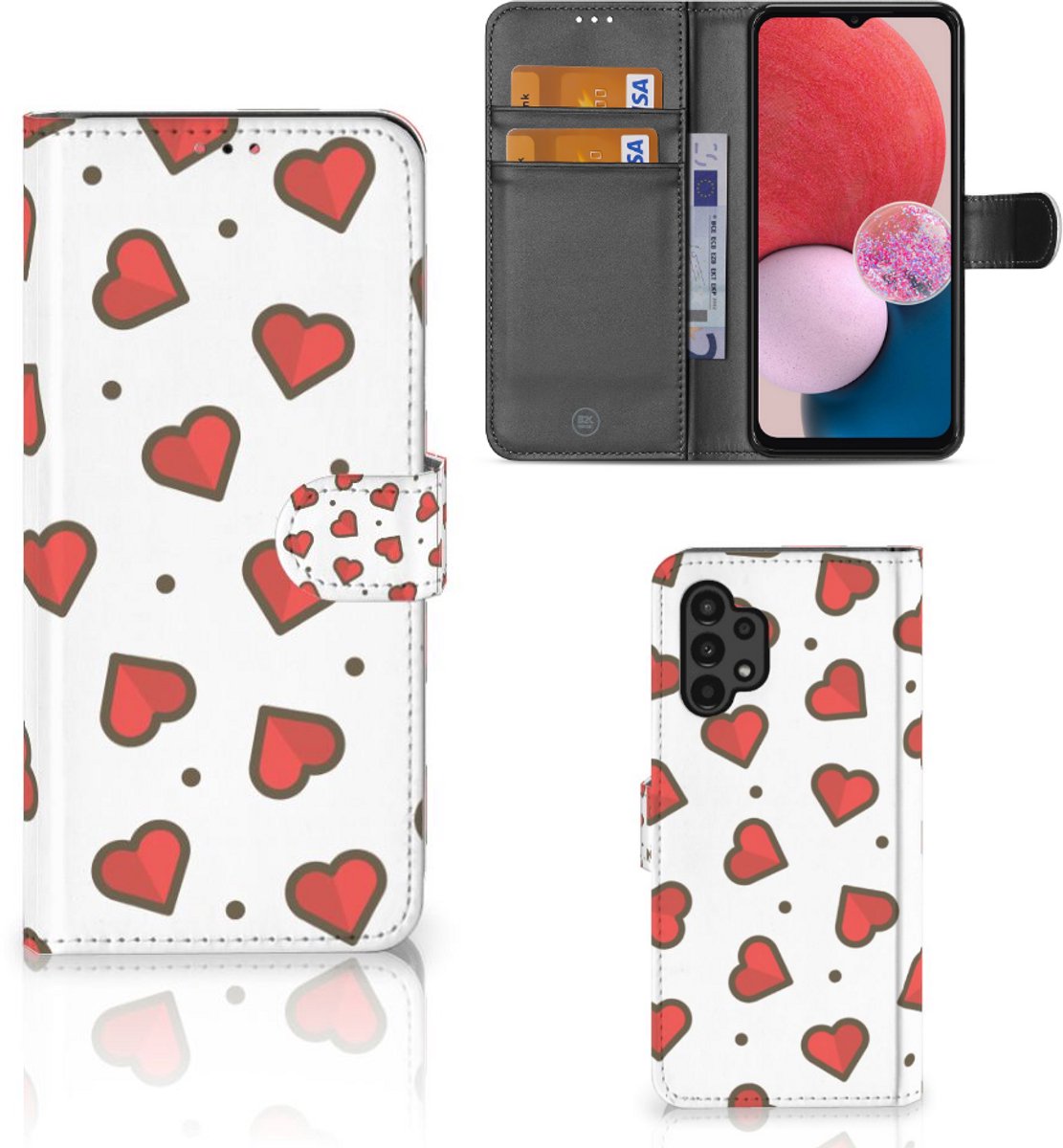 Samsung Galaxy A13 (4G) Telefoon Hoesje Hearts