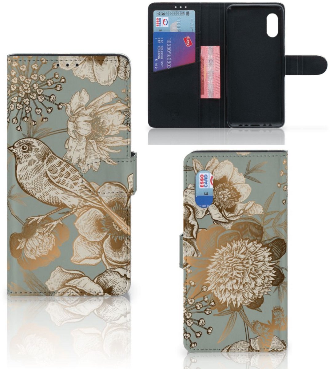 Hoesje voor Samsung Xcover Pro Vintage Bird Flowers