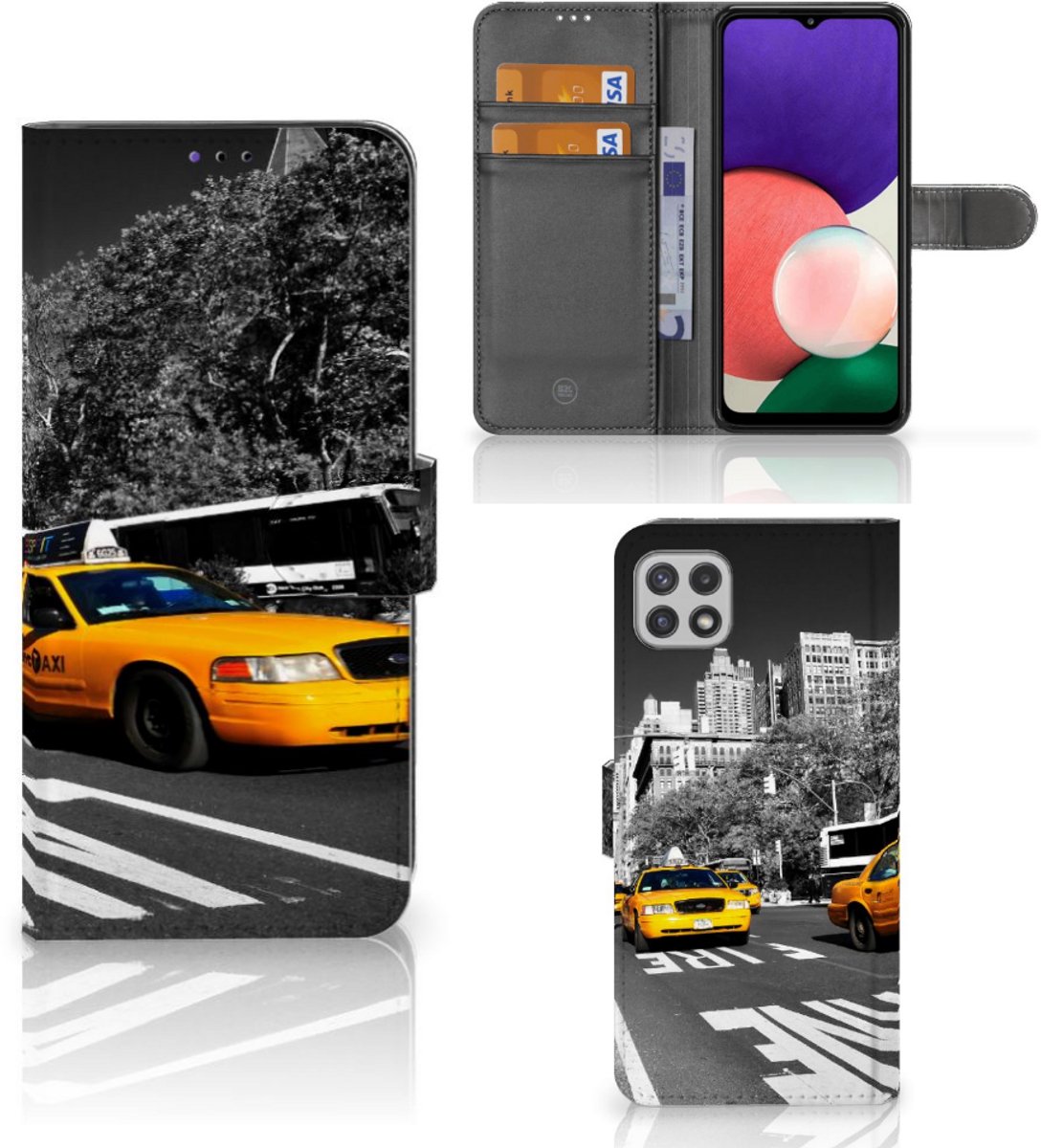 Samsung Galaxy A22 5G Flip Cover New York Taxi